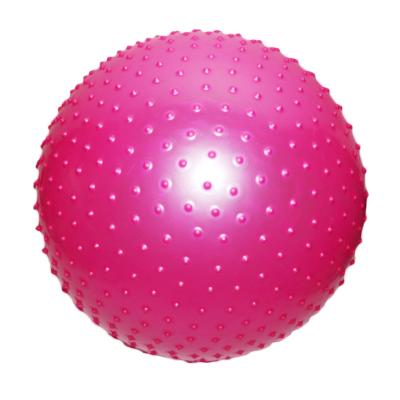 China 85cm Anti-burst 1200g PVC Yoga Ball Massage Heads Inflatable Round Exercise Balls Pink for sale