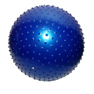 China Anti-burst 55cm PVC Inflatable Yoga Ball Spike Massage Balls 800g Round GYM Exercise Balls for sale