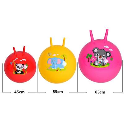 China Sports Toys Hopper Ball Round Handle Kids Adult Pink Hopper Ball for sale