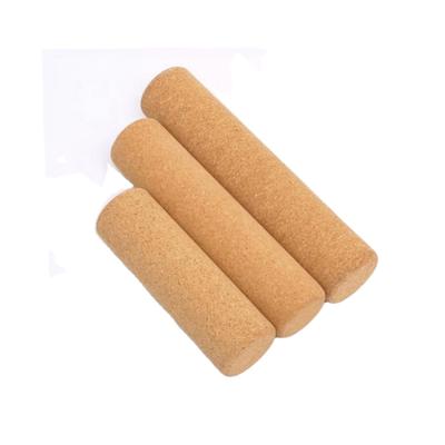 China Hot Selling High Density Roller Eco-friendly Natural Cork Yoga Pillar Fine Grain Yoga Brick Pilates Block Dance Aid Fitness Massager for sale