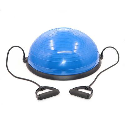 China Half Yoga Ball Dome Balance Trainer Fitness Strength Exercise Workout Yoga Ball with Pump HER-YM Blue for sale