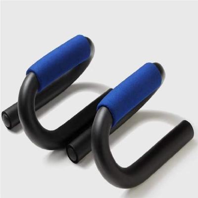 China Portable Home Use Pump S Shaped Racks Black Steel Double Lift Up Rack With Blue Foam Fitness Equipment for sale