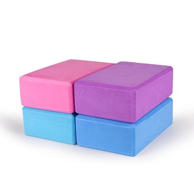 China Custom Color 120g 180g Recoverable Non-slip Bodybuilding Equipment Thicken Eva Yoga Block Brick For Exercise Workout Training for sale