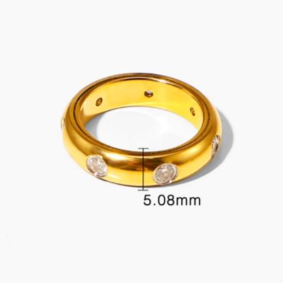 China FASHIONABLE Hot Sale 18k Gold Plated Custom Stainless Steel Rings, Stainless Steel Jewelry Ring for sale