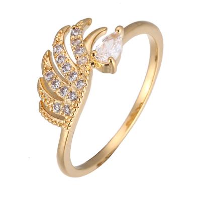 China Wholesale Fashion Romantic Zircon Rings For Women Jewelry Gemstone High Quality Gold Plated Rings for sale