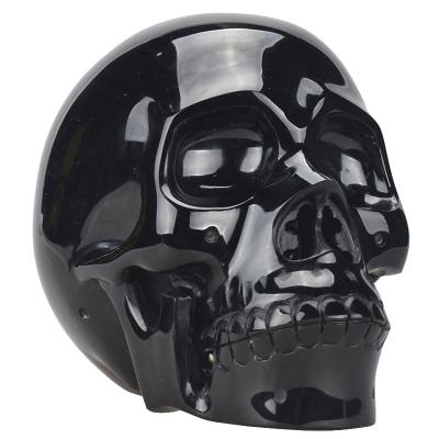 China Home Decoration Crystal Statue Black Obsidian Skull from China Gemstone for sale