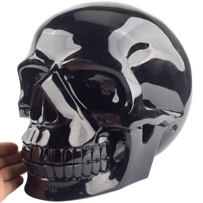 China China 11~13 inch Natural Hand-carved Extra Large Skull Obsidian Crystal Skull Crystals Healing Stones for sale