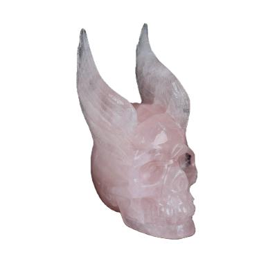 China China Crystal Material Engraving Carving Crystal High Quality Wholesale Wing Skull Figurine For Sale for sale