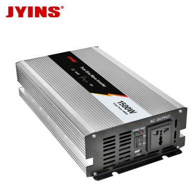 China Aluminum alloy 1500W 12v 24v 48v dc to ac 110v 220v pure sine wave power inverter for sale