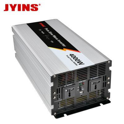 China Aluminum Alloy 12V 24V 48V DC To AC 110v 220v 4000W Pure Sine Wave Power Inverter for sale