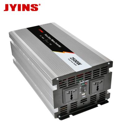 China Aluminum Alloy 12V 24V 48V DC To AC 110v 220v 2500W Pure Sine Wave Power Inverter for sale