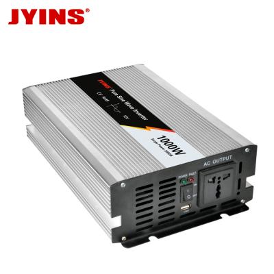 China Aluminum Alloy 12v 24v 48v DC to AC 110v 220v 1Kva Power Inverter Pure Sine Wave Motor Inverter for sale