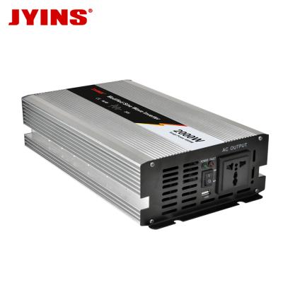 China Aluminum Alloy 2000W 12V 24V 48V AC 110v 220v DC Modified Sine Wave Power Inverter for sale