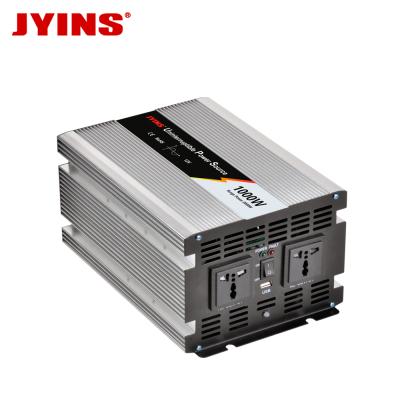 China Aluminum Alloy 12V 24V 48V DC to AC 110v 220v 1000W Pure Sine Wave Power Inverter with Charger for sale