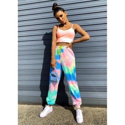 China Plus Size Spring And Summer New Tie Dye Casual Fashion Trousers Sports Pants Woman for sale