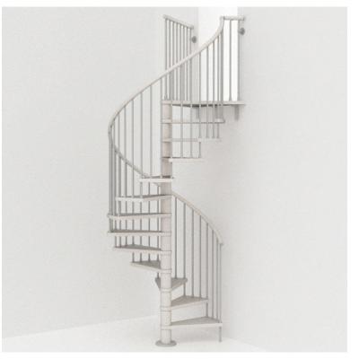 China Modern Modern Carbon Steel Stainless Steel Glass Stairs Frame Double Floating Staircase Spiral Staircase for sale