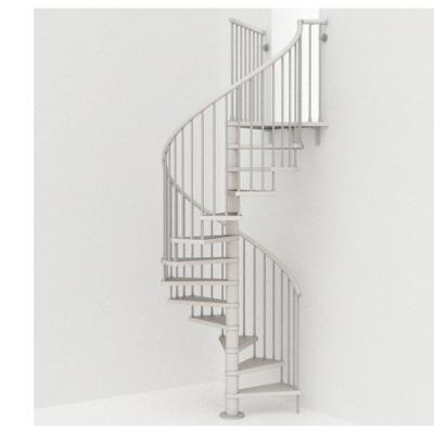 China Modern Indoor Railings Carbon Steel Round Glass Curved Straight Spiral Staircase for sale