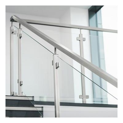 China 2021 Factory Hot Sale Modern Outdoor High Quality Stainless Steel Top Post Balustrade Glass Balustrade for sale