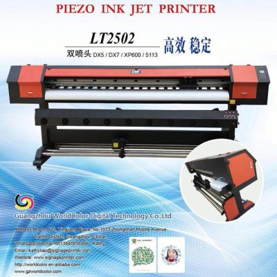 China Digital printer 2.5m outdoor eco XP600 solvent printer , 8ft printer with 2 XP600 print heads for sale