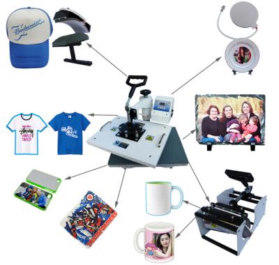 China 8 in 1 Combo Heat Press Machine 3d Multifunction Digital Sublimation 8 in 1 Combo Heat Press Machine for sale