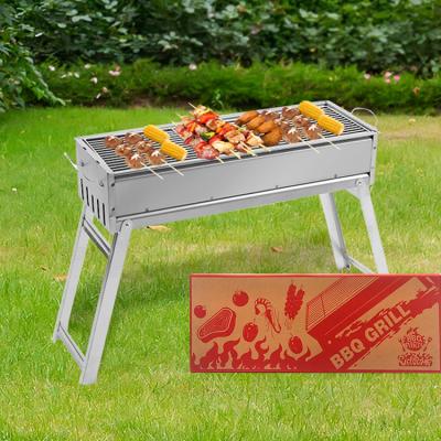 China Easily Assembled Outdoor Wholesale Portable Collapsible Charcoal Stainless Steel Barbecue Grill for sale