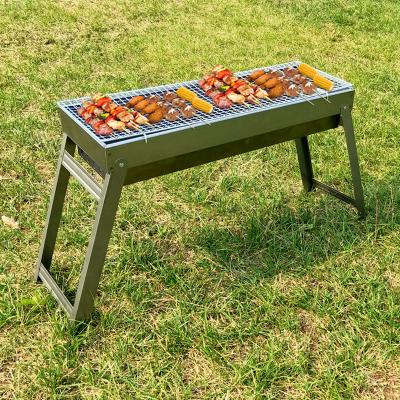 China Portable Folding Charcoal Stainless Steel Big Mini Barbecue Folding Grills for sale