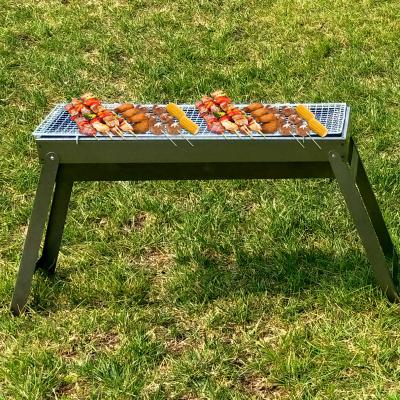 China Fish Cooking Charcoal Stainless Steel Portable Folding Barbecue Grills for sale