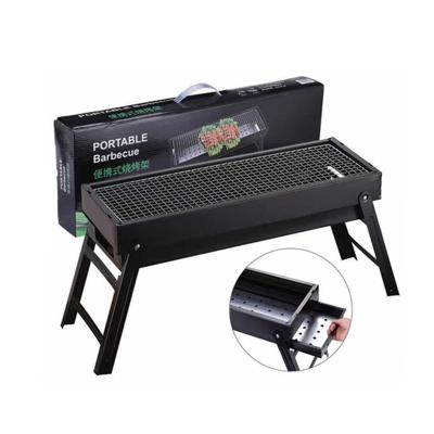 China Easily Assembled Portable Charcoal Barbecue Single Shelf Barbicue Portable Foldable Camping Grill for sale