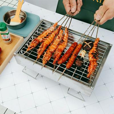 China Hot Selling Size Adjustable Charcoal Mini BBQ Grills Stainless Steel Japanese BBQ Grill Long Burning Outdoor BBQ Portable High Quality Grill for sale