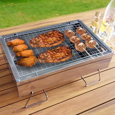 China Stainless Steel Adjustable Outdoor Charcoal BBQ Height Table Folding Smokeless Portable Grill for sale