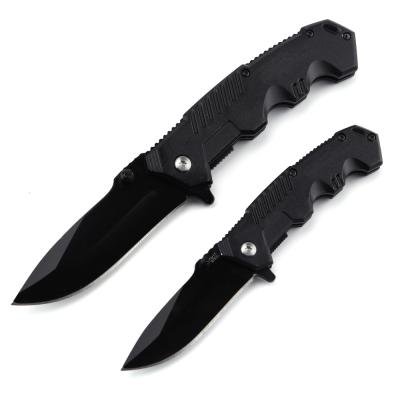 China Wholesale 2021 Yangjiang Factory Black Coated Folding Ergonomic Pocket Knife Handle Knife New Product Full Slide Boker Style Ideas for sale