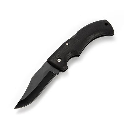 China Anti Slip Knife Non-variable Rubber Handle Knives Outdoor Whole Black Meat Cutting Fish Blade Lockback Military Knife Gutting Folding Military for sale