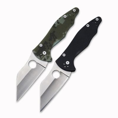 China Sharpness Camouflage Portable Black Group of Ten Handle Camping Wild Survival Outdoor Folding Knife 7cr13mov for sale