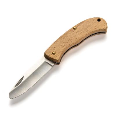 China Pocket Knife Satin Polished Non-variable Beech Wood Handle Folding Knife Spey Boning Boning Peeling Gathering Cleaver Fish Gutting Kitchen Knife for sale