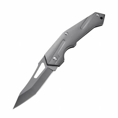 China Stainless Steel Tool Tanto Blade Folding Non-variable Titanium Coated Camping Pocket Knife Hunting Easy Edge Handle Outdoor Knives Handle for sale