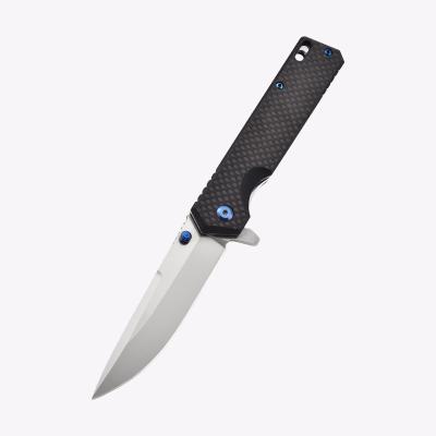 China D2 Power Knife Carbon Fiber Handle Ball Bearing Strong Steel Tactical Folding Camping Hunting Outdoor Tools for sale