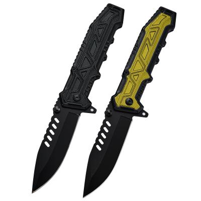 China Professional Hardware Slide Open Aluminum Handle Tactical Military Outdoor Folding Knives Tool for sale