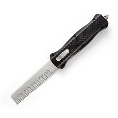 China Wholesale EDC Non-variable OTF Stainless Steel Blade Comb Knife Switchblades Pocket Knife Self-Defense Automatic Hidden Tactical Hidden Knife for sale