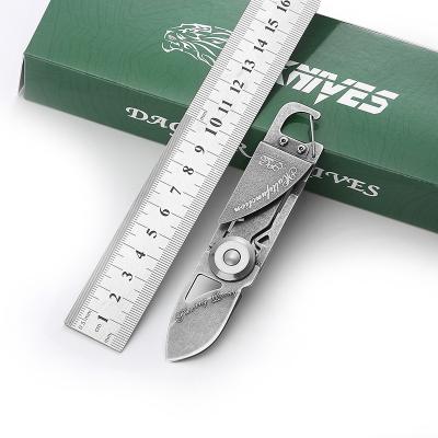 China Slide Mini Multifunction Open Folding Knife Pocket Tool Tactical Knife With Pattern And Buckle Outdoor Non-slip Handle for sale