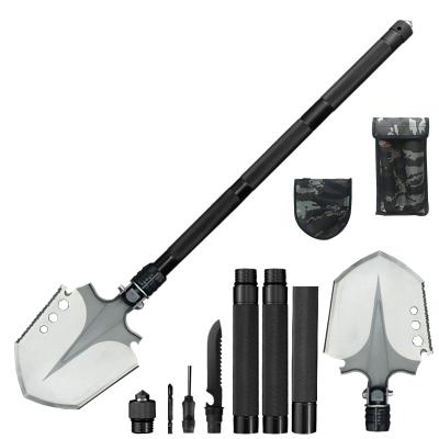 China Durable Folding Survival Shovel Multifunctional Camping Military Digging Multitool for sale