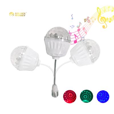 China Blue E27 Hotel Tooth Speaker Bulb 360 Degree Rotating Crystal Magic Ball Rgb Christmas Party Disco DJ Colorful Stage Light For for sale