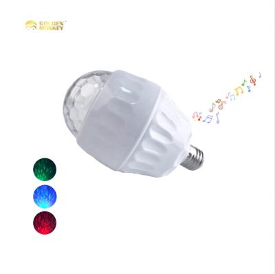 China Wireless Music Bulb Morden Speaker RGB Magic Ball Light E27 6W Led Disco Tooth Music Waterwave Bulb Light Blue Party DJ Led Stage Light for sale