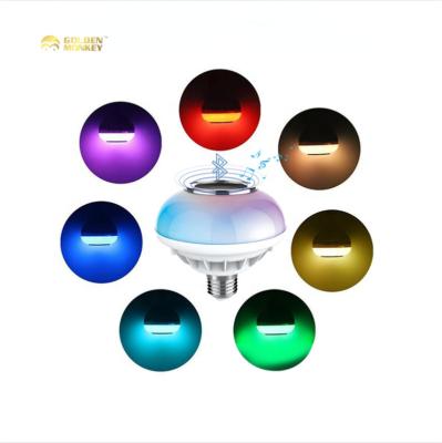 China Residential Wireless Blue tooth speaker bulb E27 smart Light bulb with Remote control led Speaker Bulb RGB Music Playing light lamp for sale