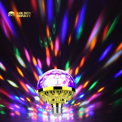 China Christmas Xmas Wedding DJ Party RGB Stage Light Disco Ball Light Colorful Rotating Led Crystal Magic Magic Light E27 Mini Led Bulb for sale