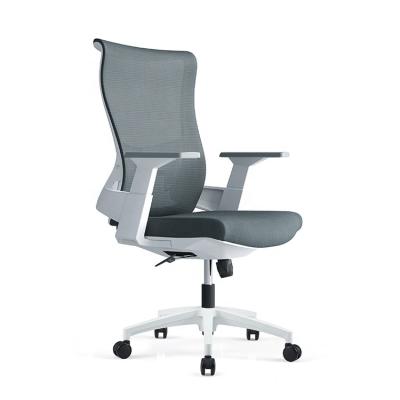 China Rotating Most Popular Ergonomic Design White Mesh Swivel Office Chair White for sale