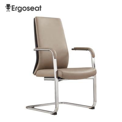 China Leather Massage Guest Chair Office Chair Meeting Room Visitor Chair Without Wheels for sale