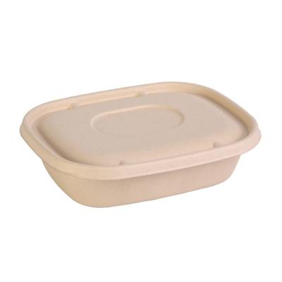 China disposable sugarcane takeaway food container 900 ml box for sale