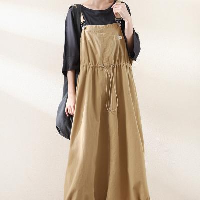 China 2021 Anti-wrinkle fashion style solid colors cotton suspender short skirt for sale