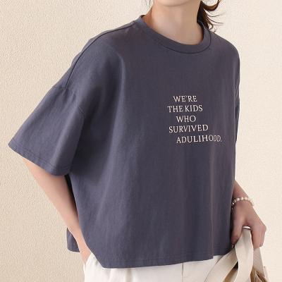 China 2021 New Breathable Casual Clothing T-shirts Women's O-Neck Summer Custom 100% Cotton T-shirt for sale