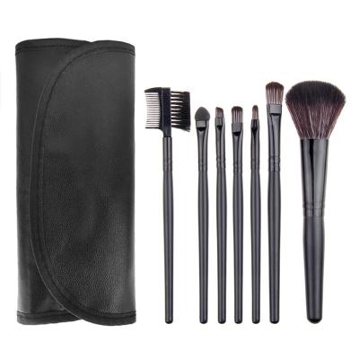 China Angular Blush Makeup Brushes 7pcs Makeup Tools Purse Type Brushes 9 Colors Optional for sale